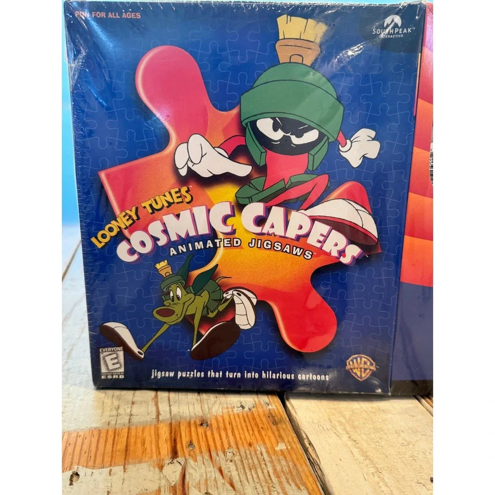 VTG 1998 SEALED Looney Tunes Cosmic Capers Animated Jigsaws PC w/Sylvester Plush